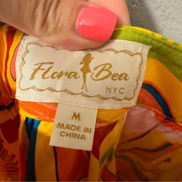 Flora Bea NYC Carey Dress Multicolor Maxi Dress size Medium - Picture 4 of 5